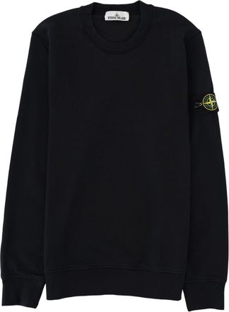 Stone Island Crewneck Patch Logo Cotton Sweatshirt