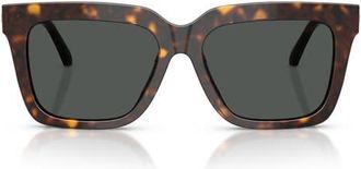Versace 55mm Square Sunglasses in Havana/dark Grey at Nordstrom