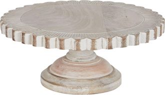 Beliani Vassoio Elegante E Decorativo Per Torte, Supporto Per Pasticceria, Espositore, Supporto Per Servire Intagliato In Legno Di Mango Chiaro Memfis