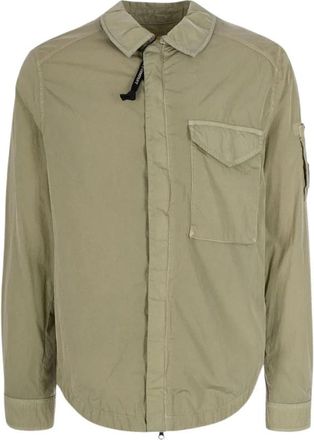 C.P. Company Chrome R Lens Overshirt - Heren - Casual Overhemden - Groen - XL - Nylon - Overhemden