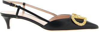 Valentino Garavani VLogo Signature Slingback Pumps - Dames - Pumps - Zwart - 36 1/2 EU - Leer - Schoenen