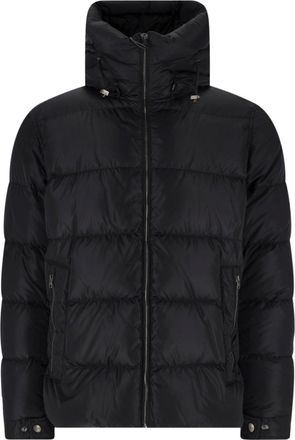 Herno Black Glossy Polartech Hooded Down Jacket