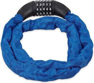 Relaxdays Relaxdays - 3 Candados De Cable Num&eacute;rico, Sistema Antirrobo Para Bicicletas, Combinaci&oacute;n De 5 N&uacute;meros, 120 Cm, Acero, Azul