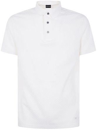Emporio Armani front button-fastening cotton polo shirt - men - Cotton - L - White