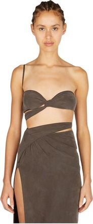 Jacquemus Le Bandeau Espelho Top - female - Jacquemus - Sleeveless Tops - Brown - L - Tops