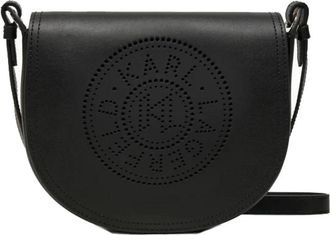Karl Lagerfeld Circle Saddle Perforated Crossbody Tas - Dames - Schoudertassen - Zwart - ONE Size - Tassen