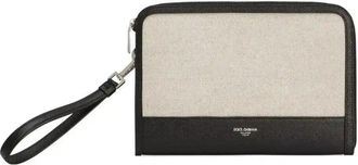 Dolce & Gabbana Canvas Clutch Bag - Mens - Cotton/CALFSKIN/Linen/FlaxCALFSKIN