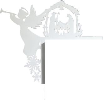 OEM Letrero Met&aacute;lico Navide&ntilde;o Para La Esquina De La Puerta, &Aacute;ngel De Tipo Alargado