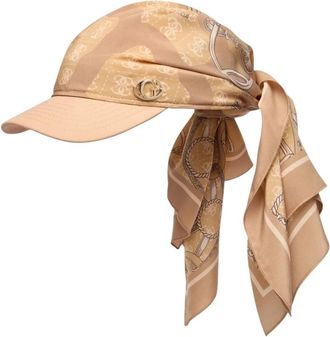 Guess Accessoires, Dames, Beige, ONE Size, Polyester, Foulard Baseballpet