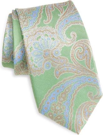 Nordstrom Paisley Silk Tie in Green at Nordstrom