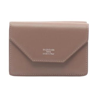 Balenciaga Pre-owned Wallets, female, Brown, Size: ONE SIZE Pre-owned Envelope Leather Tri Fold Wallet
