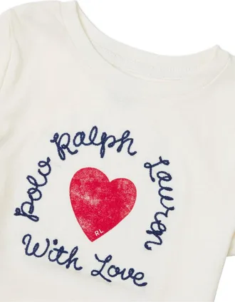 Polo Ralph Lauren Heart Logo Cotton T-Shirt - White