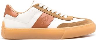 Tod's logo-stamp low-top sneakers - men - Calf Leather/Rubber/Calf Leather - 6 - White