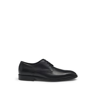 HUGO BOSS Mens Derrek Derby Lace-Up Smart Shoes in Black - Size UK 11