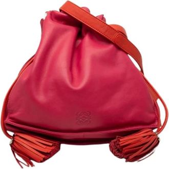 Loewe Pre-owned Flamenco Crossbody Bag - Dames - Vintage Tas - Roze - ONE Size - Leer - Vintage