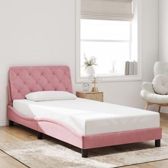 vidaXL Estructura De Cama Sin Colch&oacute;n Terciopelo Rosa 100x200 Cm Vidaxl