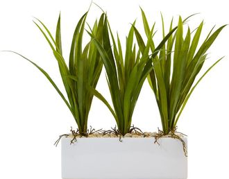 Nearly Natural Grass in Rectangular Planter in Green at Nordstrom