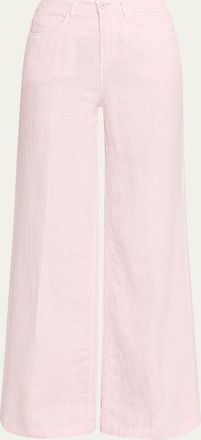 L'agence Amara High-Rise Wide-Leg Linen Pants