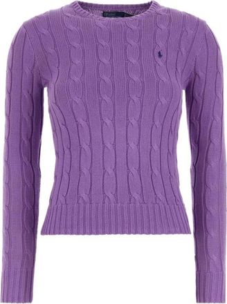 Polo Ralph Lauren Paarse trui met ronde hals - Dames - Ronde hals truien - Paars - S - Truien & Vesten