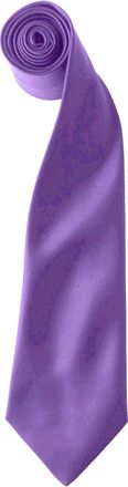 Premier Kleuren Heren Satin Clip Tie (Pakket van 2) (Rijke Violet)