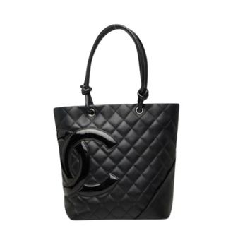Chanel Pre-owned Vintage Cambon Ligne Tote Bag - Dames - Pre-owned - Zwart - Maat: ONE Size Leer