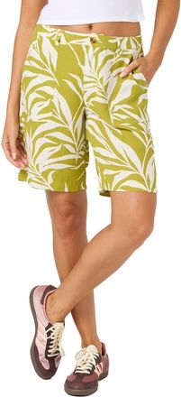 O'Neill Marissa Printed Shorts in Chartreuse at Nordstrom, Size 31