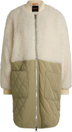 BOSS Teddy-paneled quilted jacket