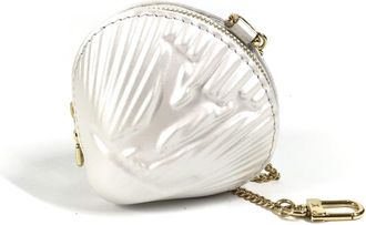 Louis Vuitton White Leather Coin Purse/Coin Case (Pre-Owned)
