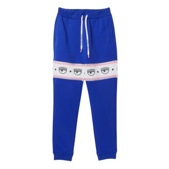 Chiara Ferragni Pantalones Slim Fit - Trousers - Mujer - Azul - S
