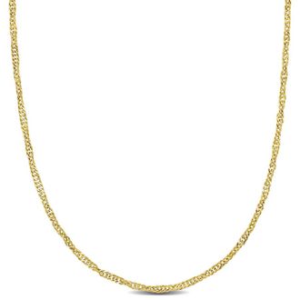 Amour 1.9mm Diamond-cut Singapore Necklace In 14K Yellow Gold - 16 In