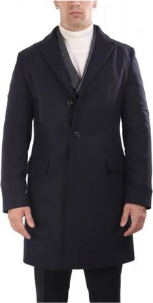 HUGO BOSS Migor 2541 Coat - Heren - Mantel - Blauw - XL - Wol - Jassen