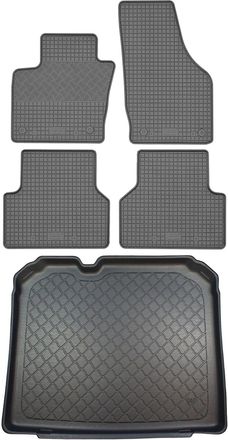 OEM Audi Q3 Suv (5 Puertas) De 08.2011 A 06.2018. Juego: Alfombrillas De Goma Para Coche + Alfombrilla Para Maletero