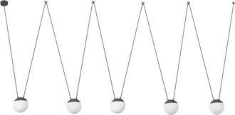 Netlighting Mine 5 Light Ceiling Pendant Wood Dark Grey E27