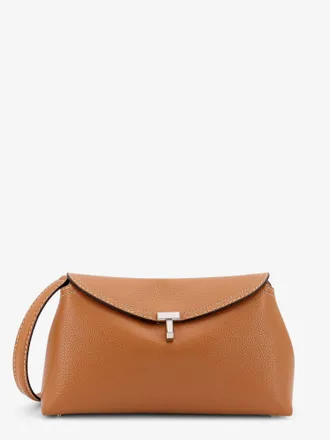 Toteme Clutch T-Lock in pelle con impunture in contrasto - TOTEME - gender_Woman