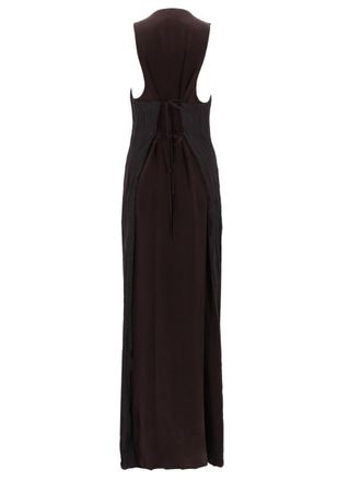Alysi Silk-Modal Blend Dress - Brown