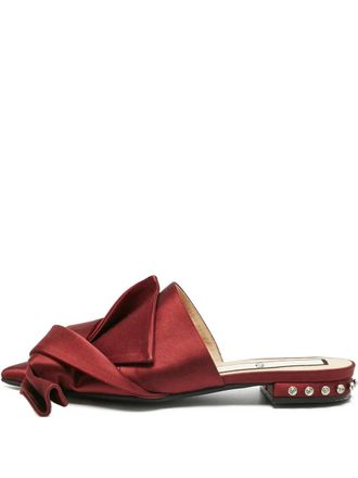 N&deg;21 knot satin mules - Red
