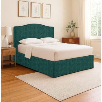 Dmora Cama Individual Batley, Desenfundable, Hecho En Italia, Verde Petr&oacute;leo