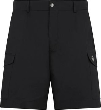 Philipp Plein Korte Broeken, Heren, Zwart, 2Xl, Katoen, Cargo Shorts