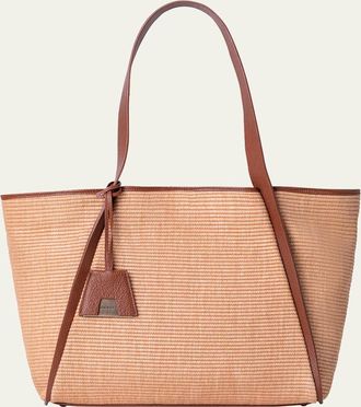 Akris Alexa Medium Raffia Tote Bag