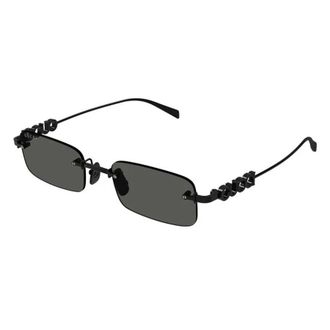 Gucci Grey Rectangular Mens Sunglasses GG1808S 001 52