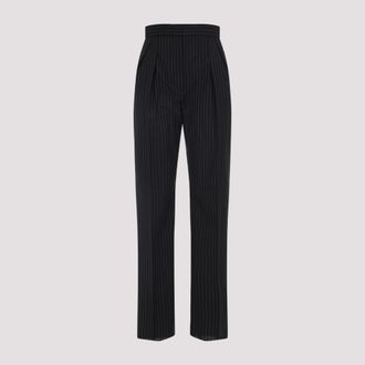 Max Mara Black Sesamo Wool Pants