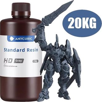 OEM Resina Para Impresi&oacute;n 3d, Alta Precisi&oacute;n, Curado R&aacute;pido, 20 Kg Hd Gris