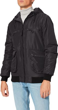 SOULSTAR Soul Star Mens Inverse Jacket, Black (Black 222222), Large (Size:Large)