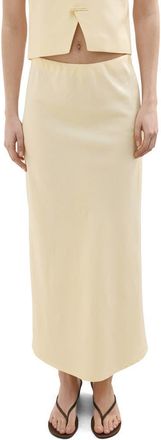 Mango Straight Midi Skirt in Vanilla at Nordstrom, Size Large