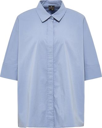 Dreimaster Dreimaster Oversized blouse Dames Grijs-blauw