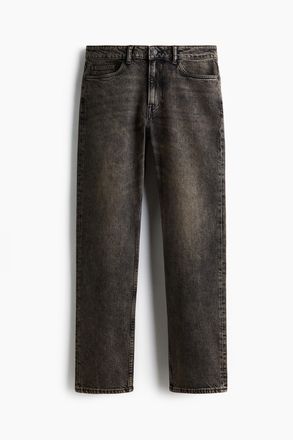 H&M Straight Regular Jeans - Denimbraun