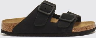 Birkenstock Sandali flat Arizona Wire Buckle in pelle nabuk con doppia fibbia