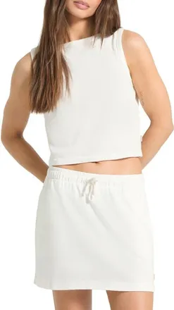 Brixton Carefree Cotton Crop Tank Top in Off White at Nordstrom, Size Medium