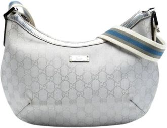 Gucci Pre-owned Canvas Shoulder Bag - Dames - Vintage Schoudertas - Grijs - ONE Size - Vintage