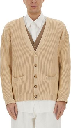 Moschino Beige V Neck Cardigans
